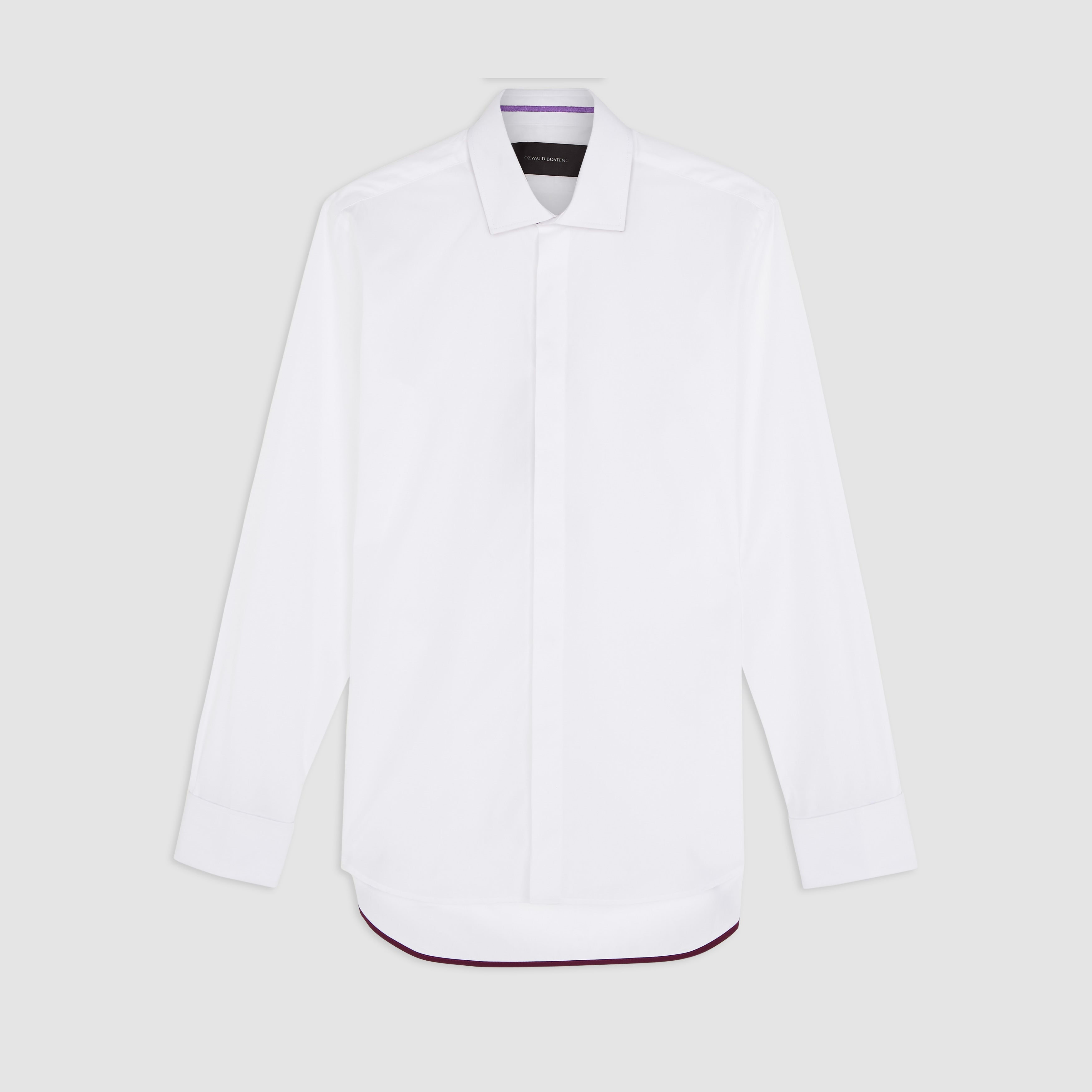 WIDE CUT AWAY COLLAR SHIRT WITH FRENCH CUFFS