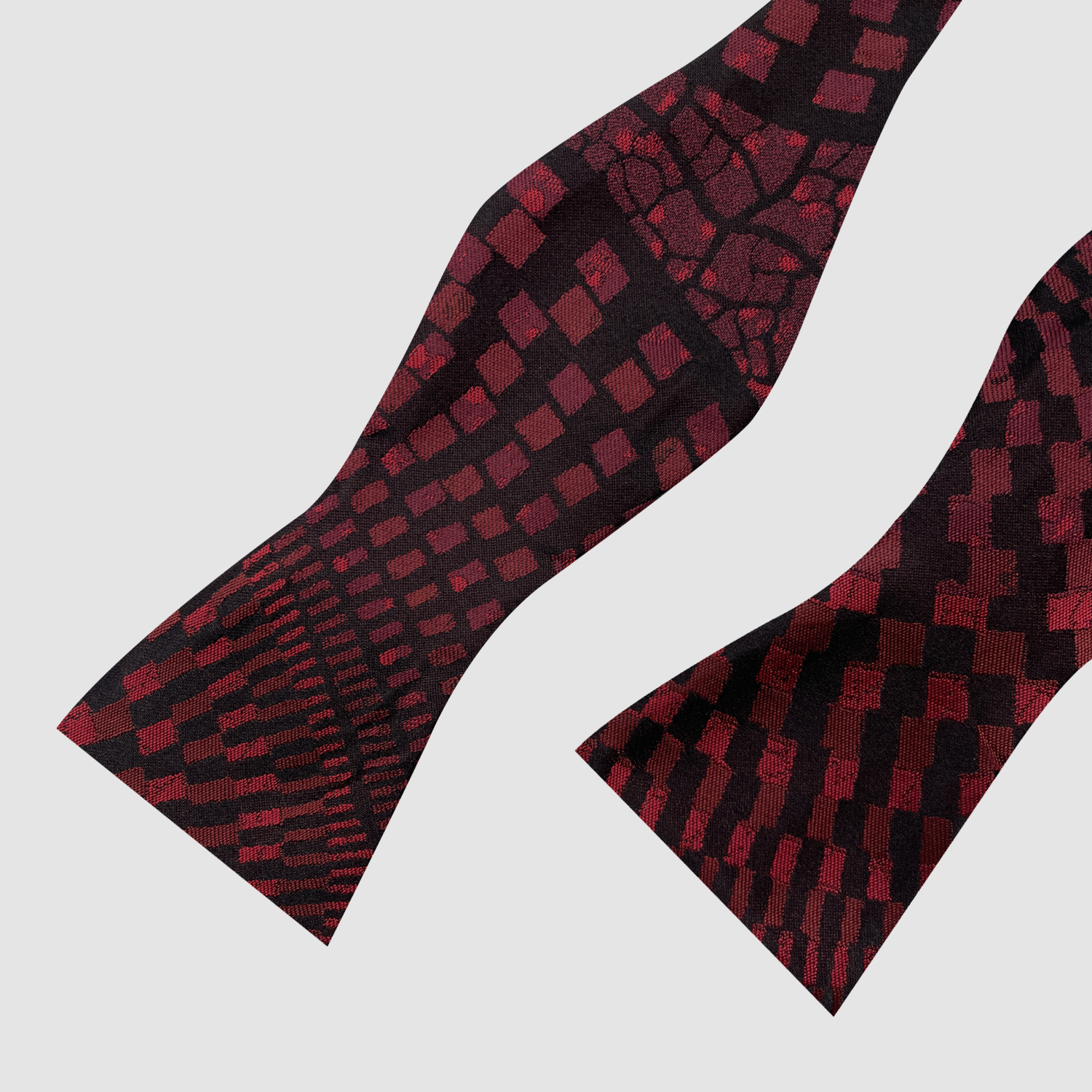 RED TRIBAL SILK BOW TIE