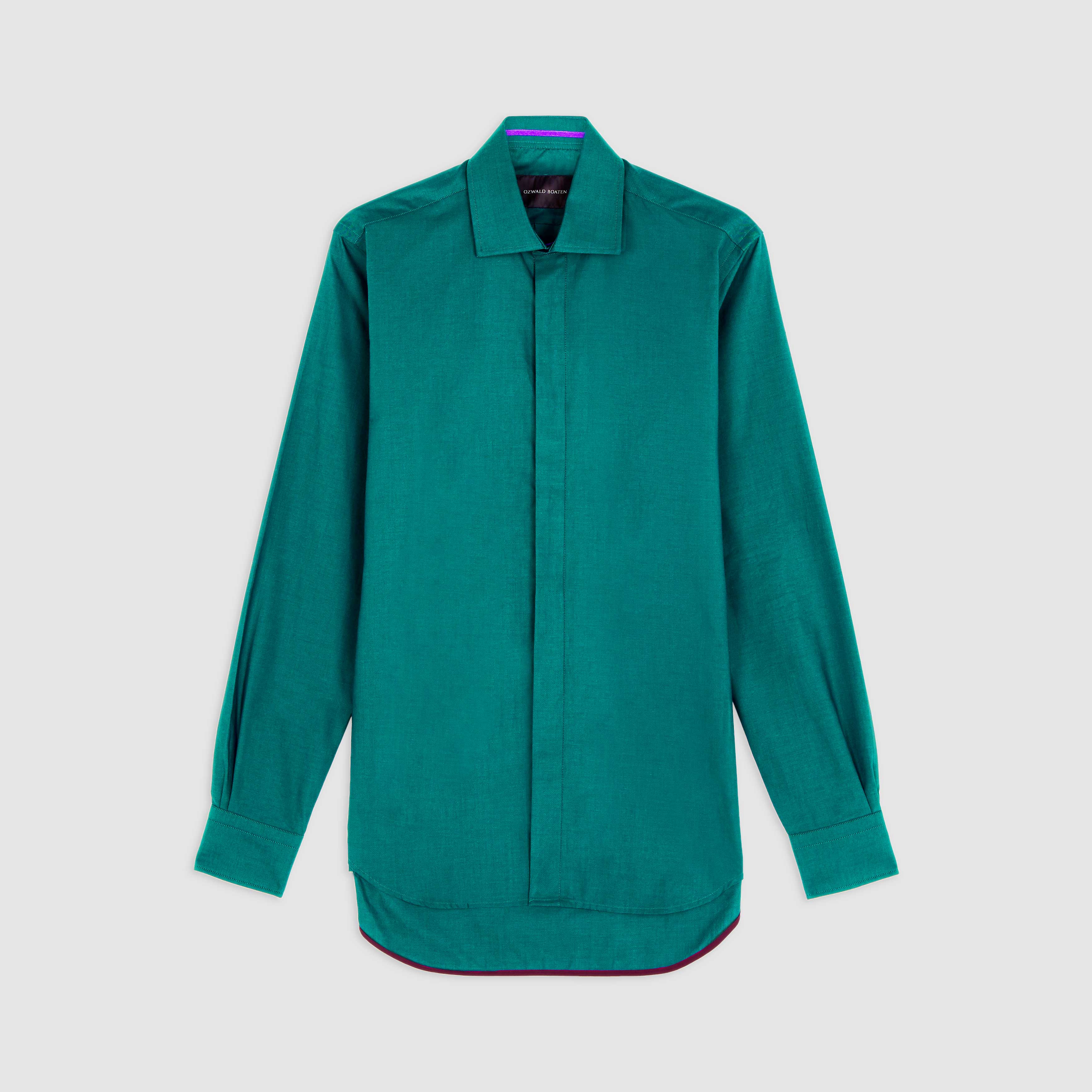 TEAL OXFORD WIDE CUT AWAY COLLAR SHIRT