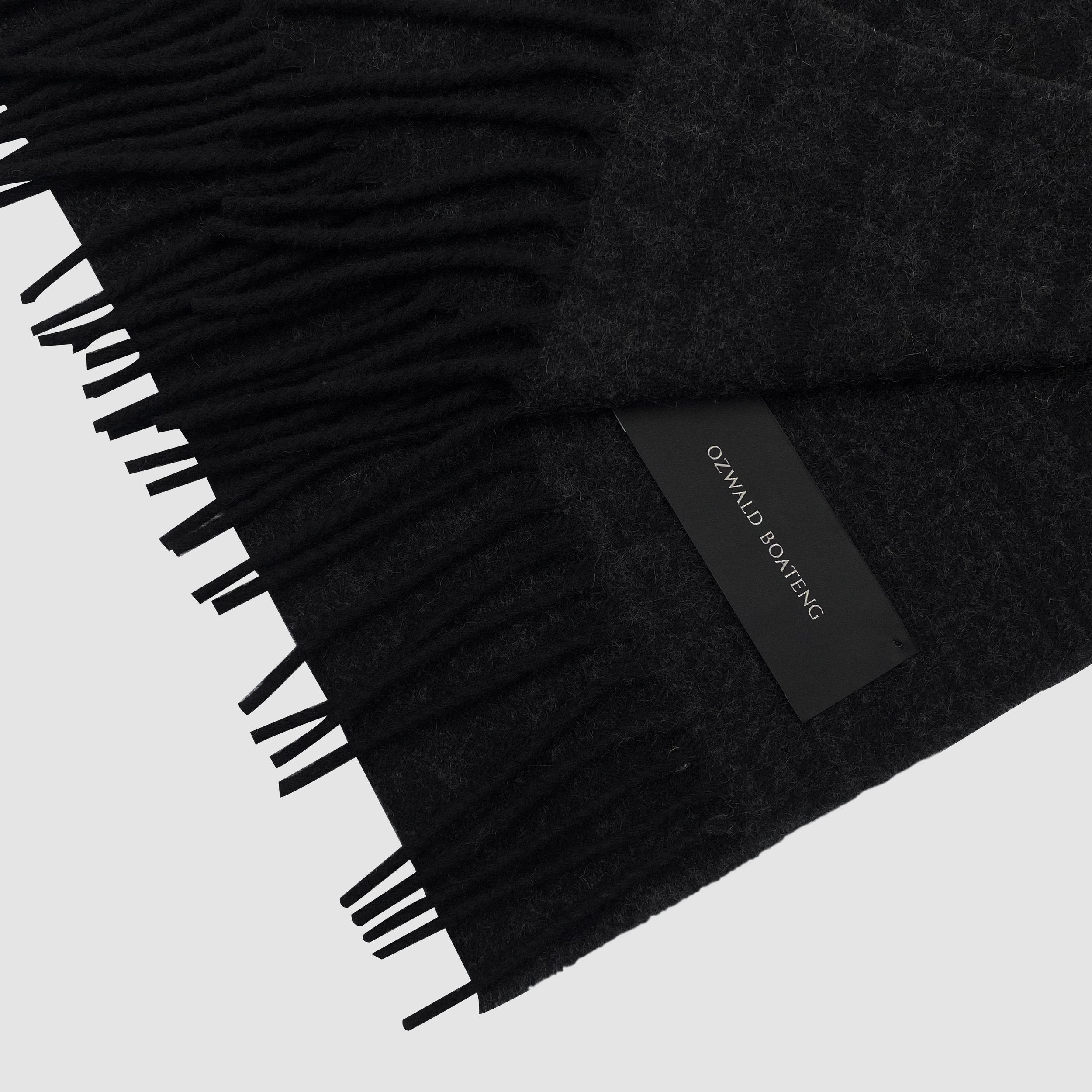 Black Cashmere Kente Scarf
