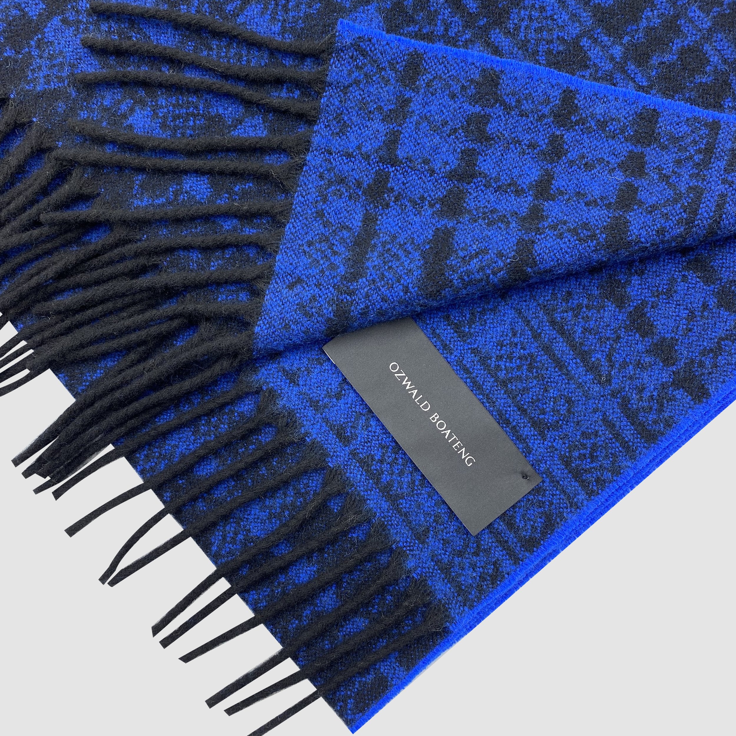 Blue Cashmere Kente Scarf