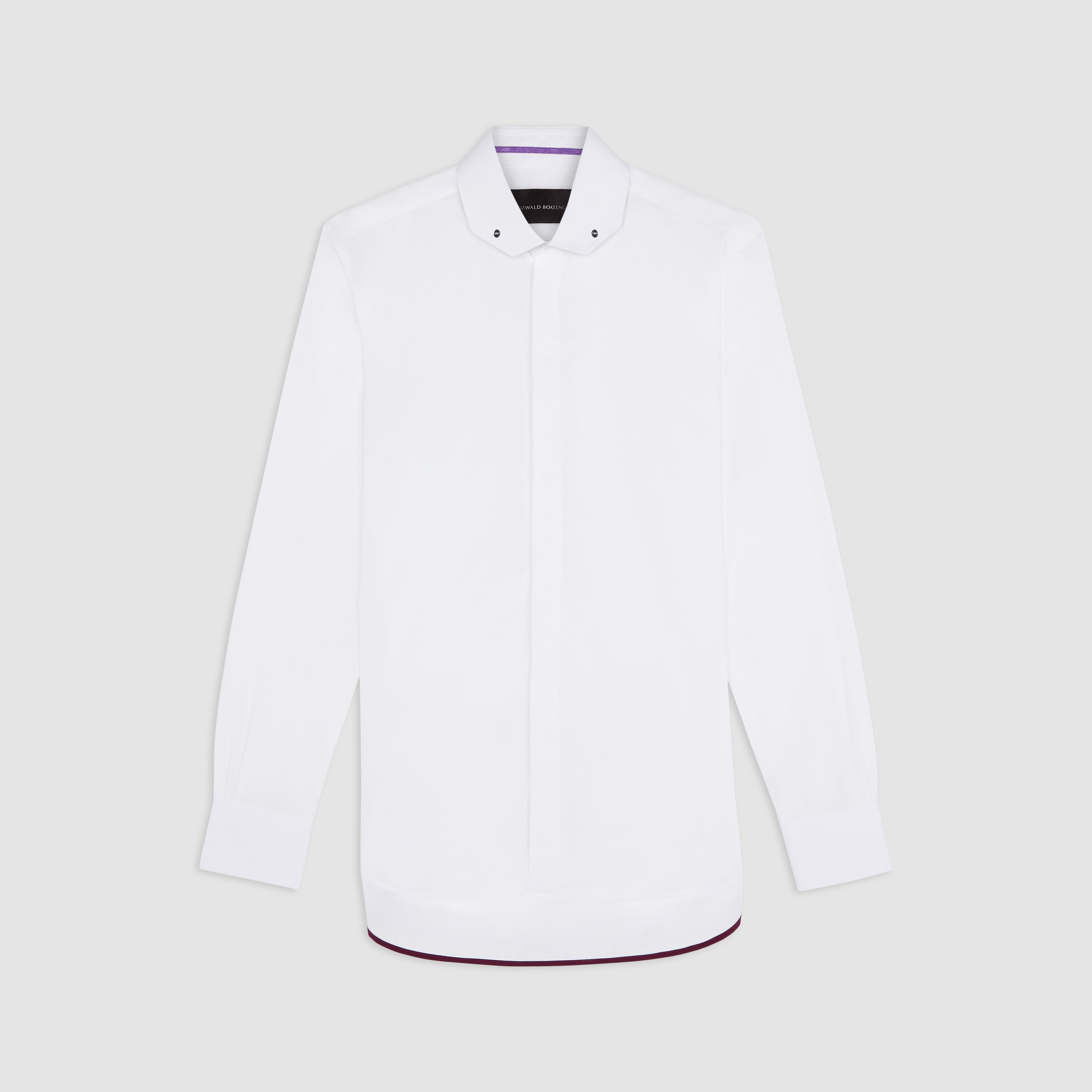 WHITE BUTTON-DOWN CHISEL TIP COLLAR SHIRT