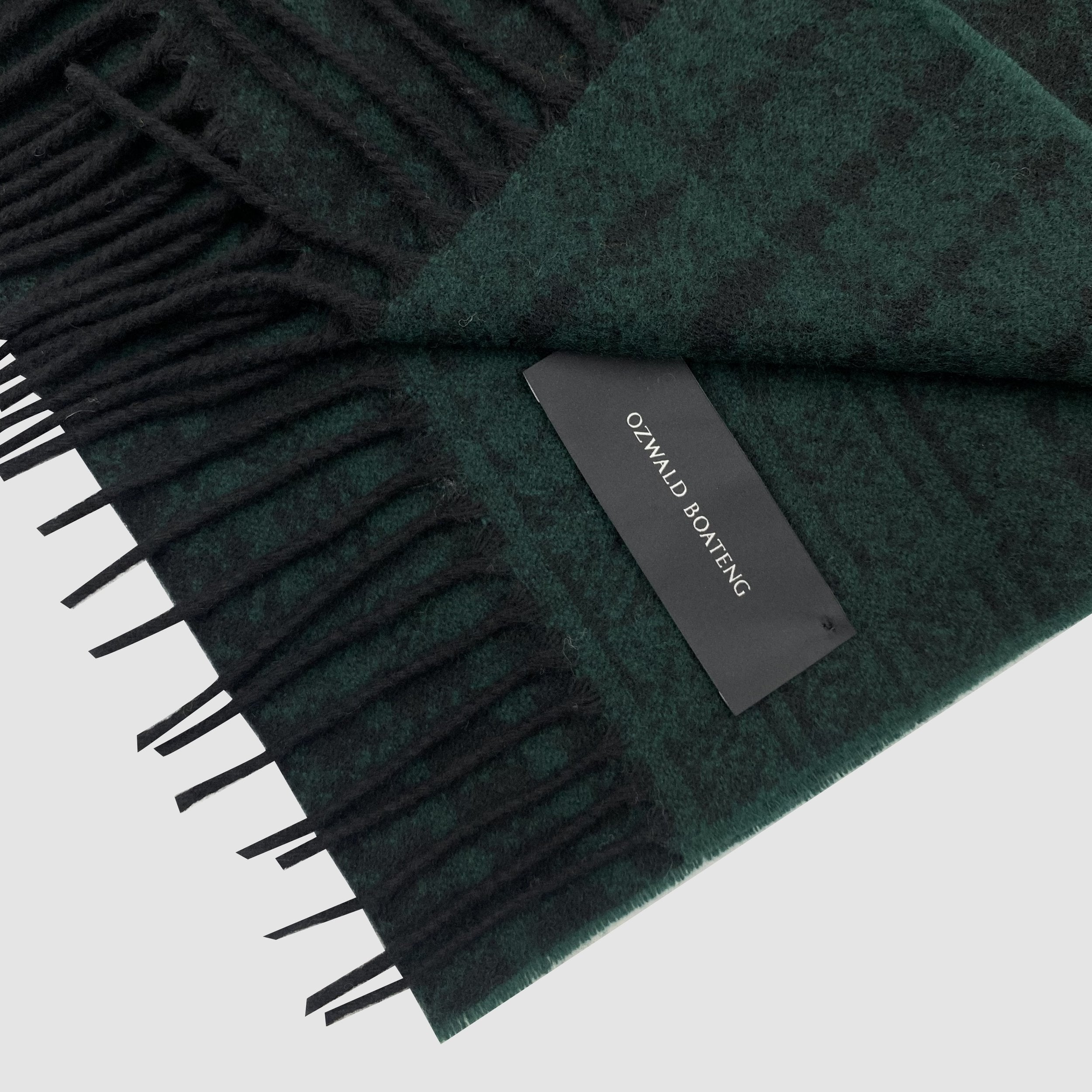 Green Cashmere Kente Scarf