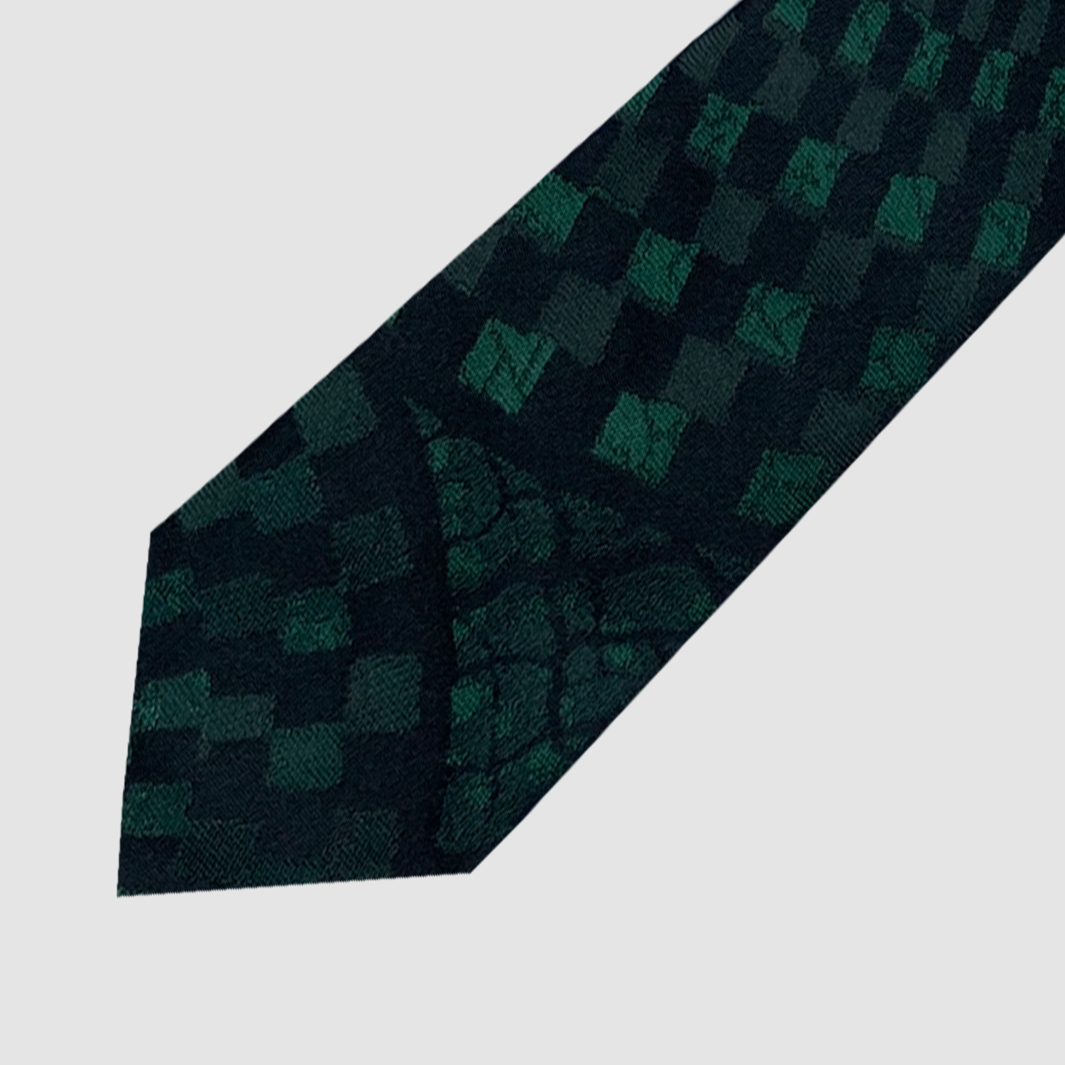 GREEN TRIBAL SILK TIE