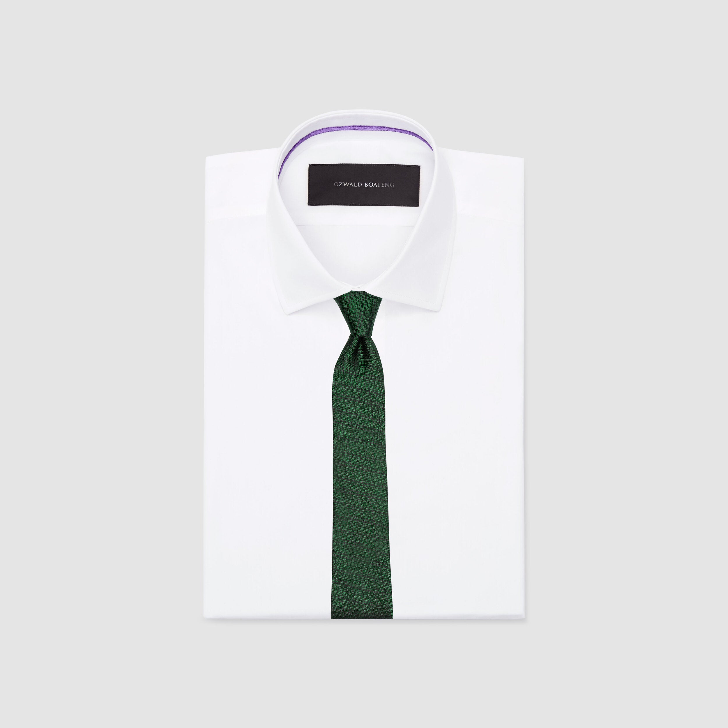 GREEN DIAMOND SILK TIE