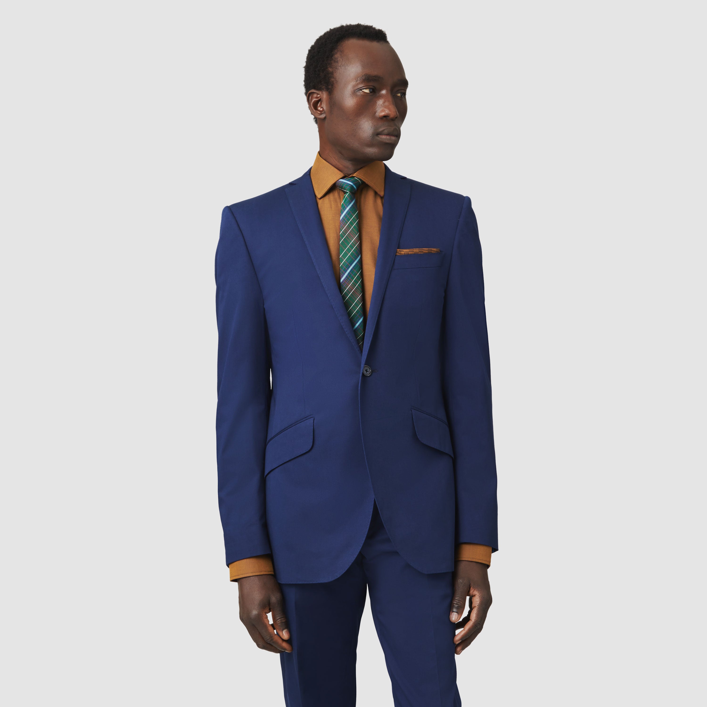 ORANGE OXFORD WIDE CUT AWAY COLLAR SHIRT