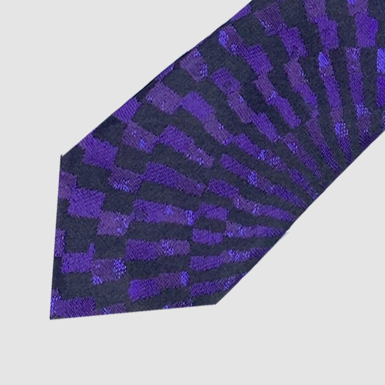 PURPLE TRIBAL SILK TIE
