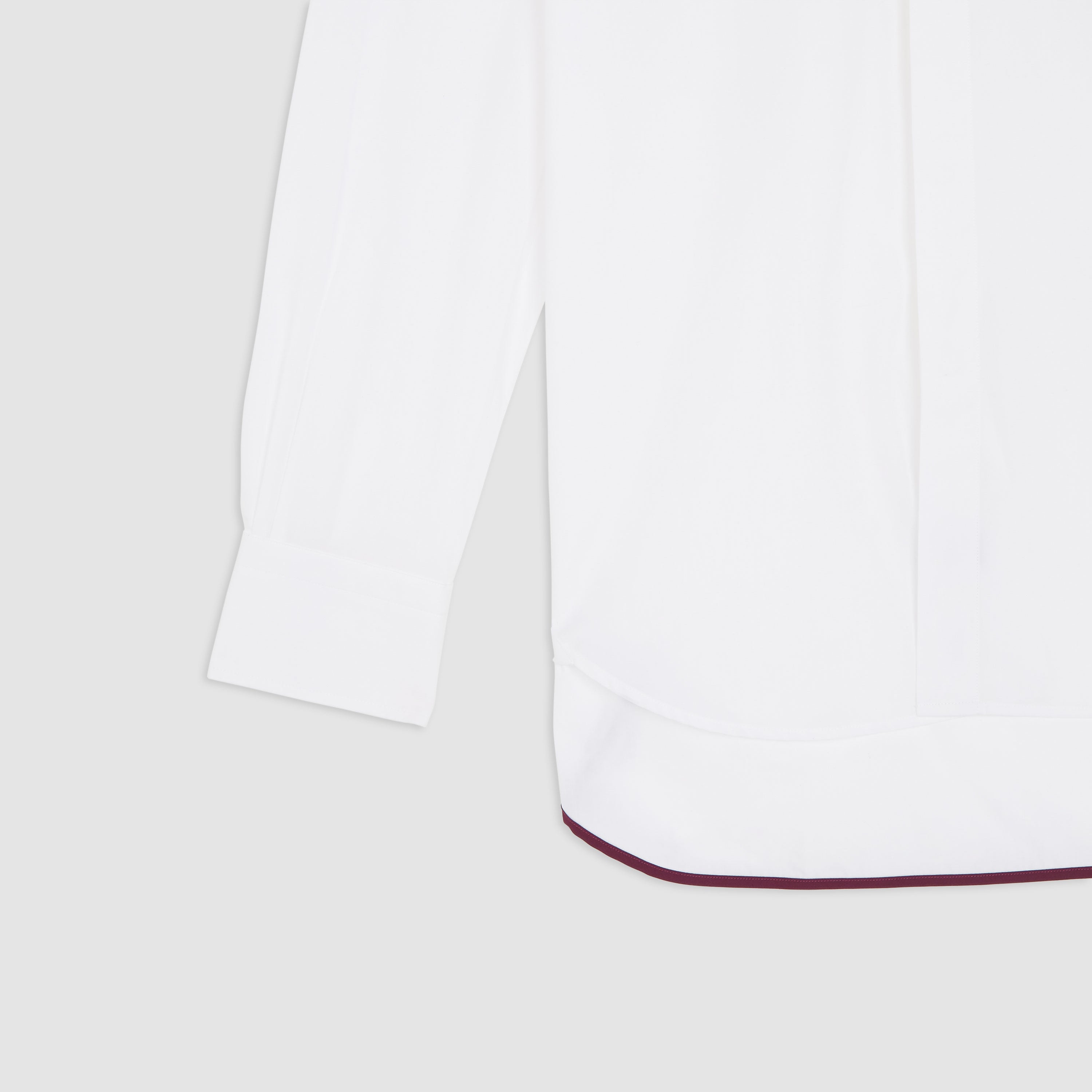 WHITE COTTON WIDE CUT AWAY COLLAR SHIRT