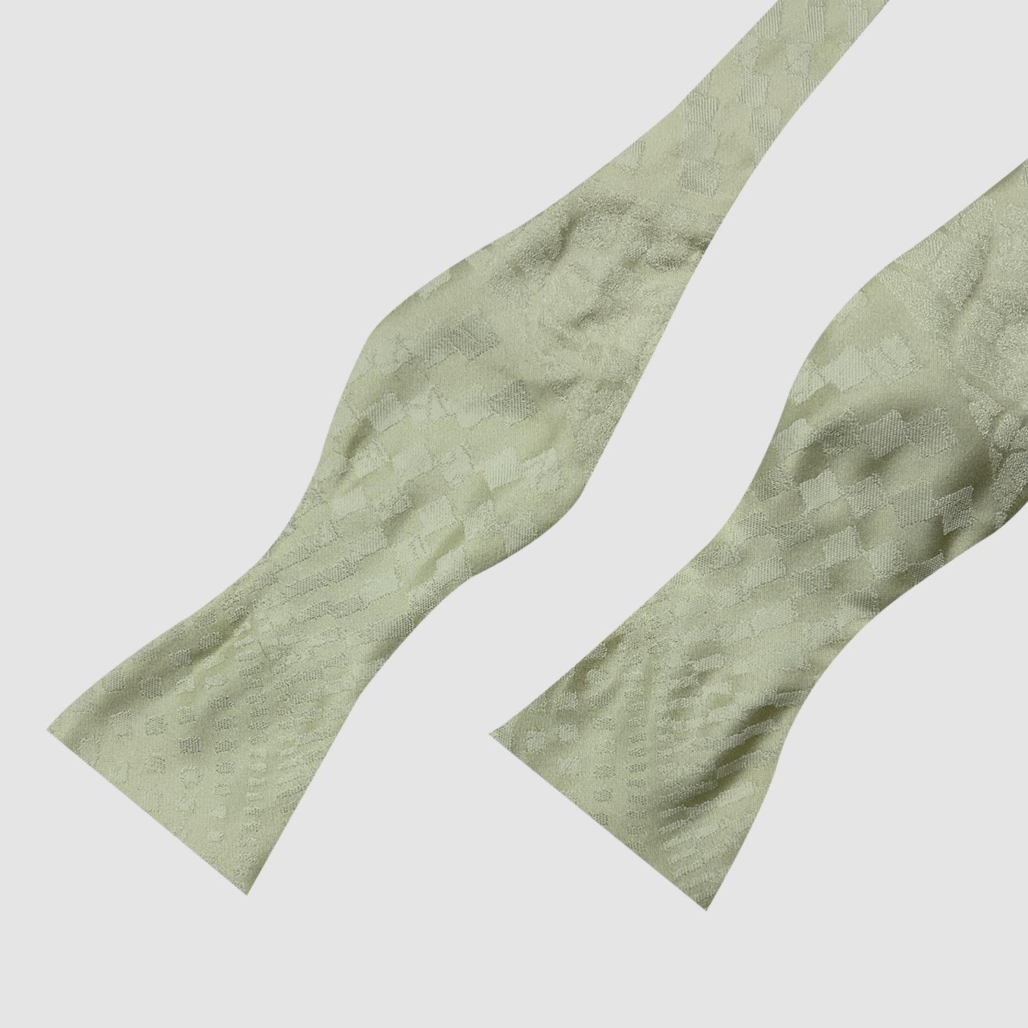 WHITE TRIBAL SILK BOW TIE
